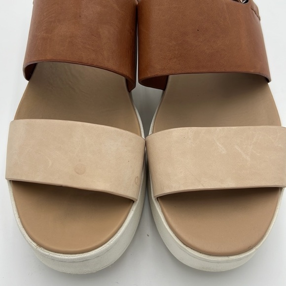 VINCE WOMEN’S WESTPORT PLATFORM COLOR BLOCK LEATHER  SANDAL SZ 6 - Picture 10 of 12